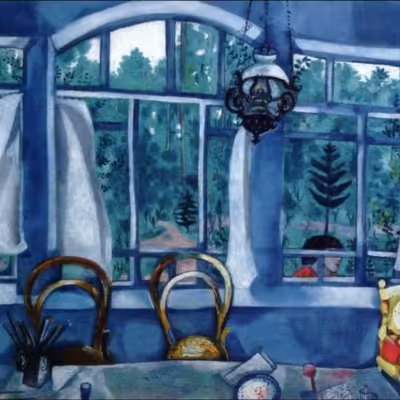 | Marc Chagall Window Over a Garden 1917